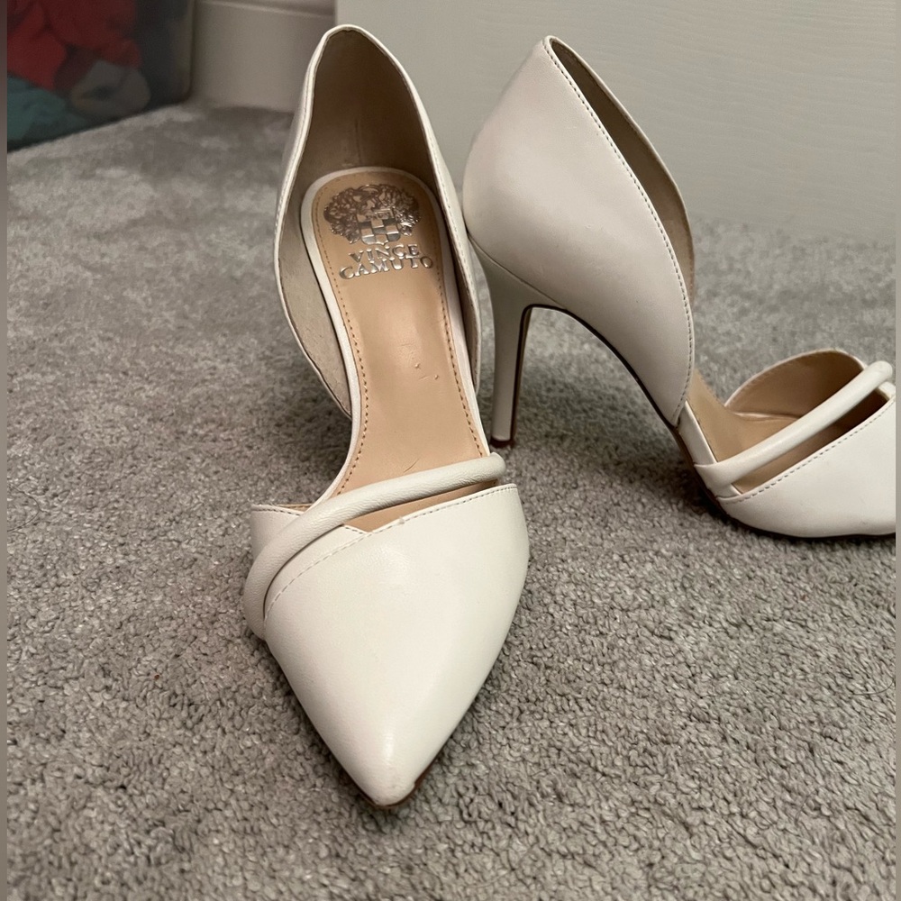 White Summery Heels Vince Camuto
